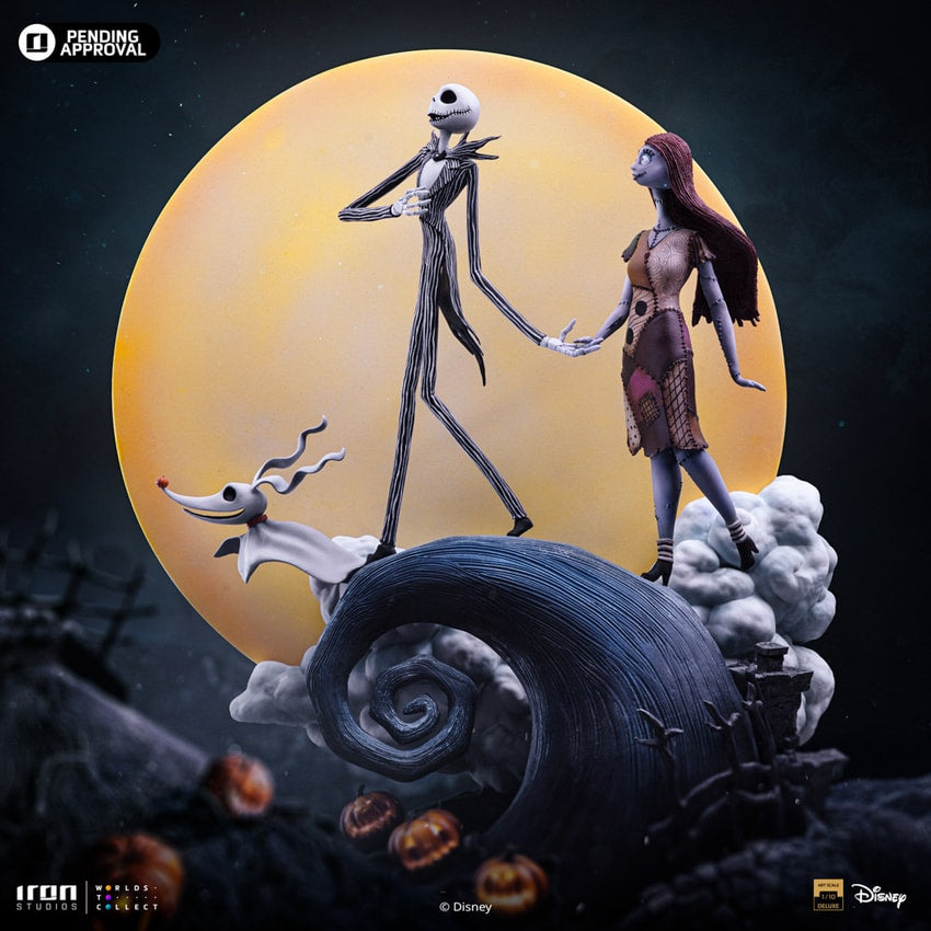 Iron Studios - Deluxe Art Scale 1/10 - Disney - L'Étrange Noël de monsieur Jack - Jack et Sally Statue 39cm - flash vidéo