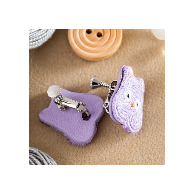 BIJOU BOUCLE D’OREILLES À CLIPS BRODERIE BOH MOUSE - LE VOYAGE DE CHI