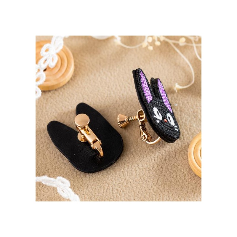 BIJOU BOUCLE D’OREILLES À CLIPS BRODERIE JIJI - KIKI LA PETITE SORCIÈ