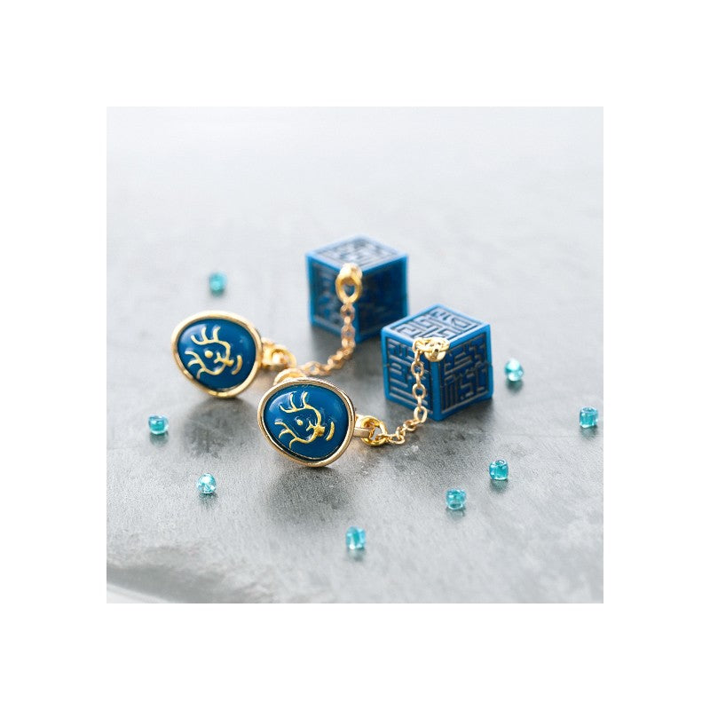 BIJOU BOUCLE D’OREILLES À CLIPS CRISTAL VOLUCITE ET MONOLITHE - LE CH