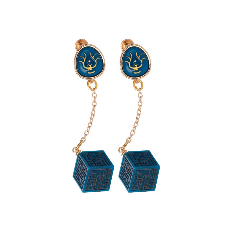 BIJOU BOUCLE D’OREILLES À CLIPS CRISTAL VOLUCITE ET MONOLITHE - LE CH