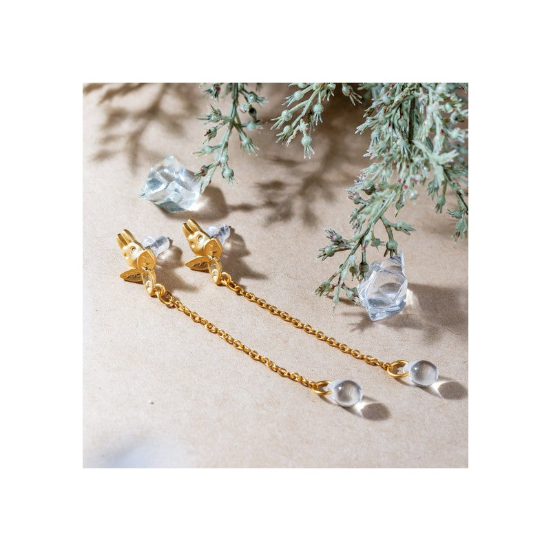 BIJOU BOUCLE D’OREILLES TOTORO BLANC GOUTTE - MON VOISIN TOTORO