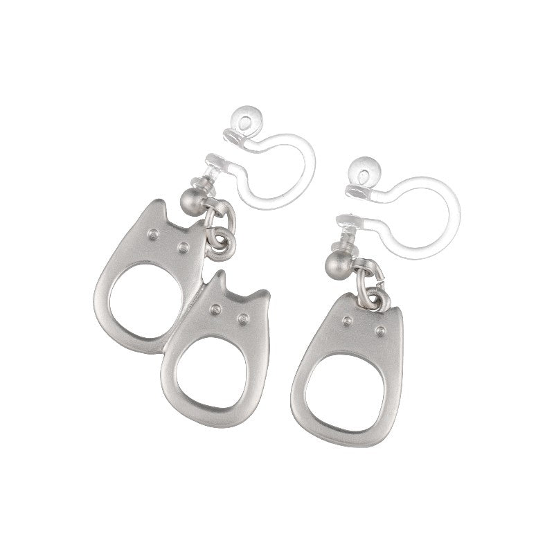 BIJOU BOUCLES D’OREILLES À CLIPS TOTORO BLANC METAL- MON VOISIN TOTOR