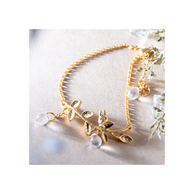 BIJOU BRACELET TOTORO BLANC CACHÉ DANS UNE FEUILLE -MON VOISIN TOTORO