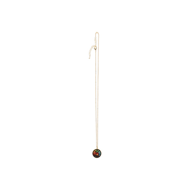 BIJOU PENDENTIF CALCIFER VITRAIL- LE CHÂTEAU AMBULANT