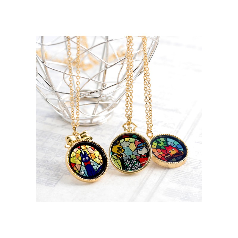 BIJOU PENDENTIF JIJI VITRAIL - KIKI LA PETITE SORCIÈRE