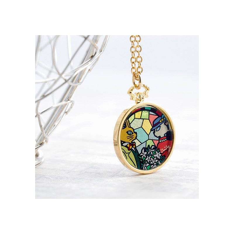 BIJOU PENDENTIF LOUISE ET BARON VITRAIL - SI TU TENDS L'OREILLE