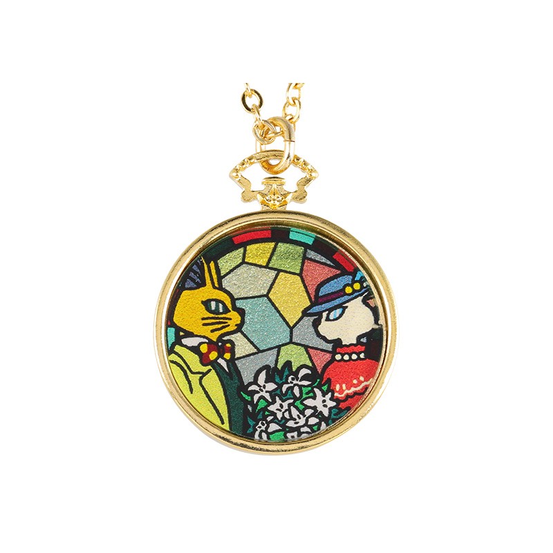BIJOU PENDENTIF LOUISE ET BARON VITRAIL - SI TU TENDS L'OREILLE