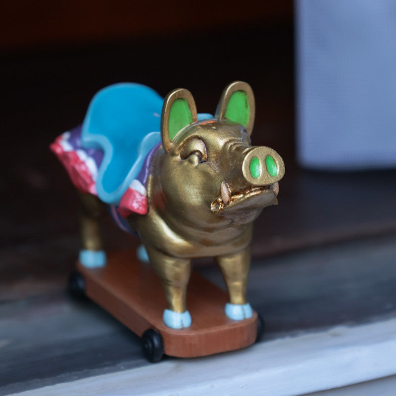BOÎTE À ACCESSOIRES COCHON DORÉ DE CHIKYUYA - SI TU TENDS L'OREILLE