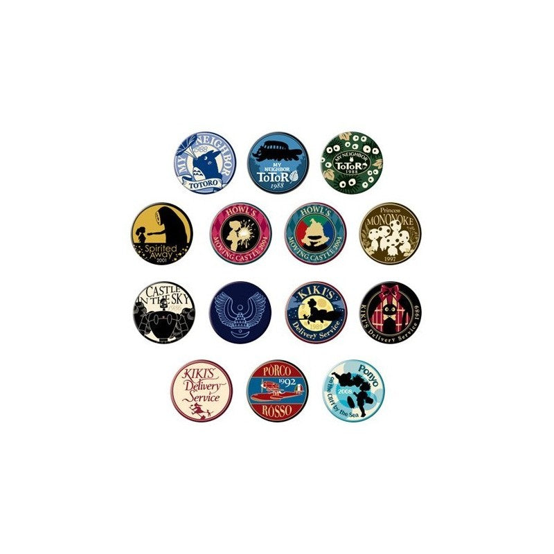 BOÎTE COLLECTION DE 14 BADGES BEIGE - STUDIO GHIBLI