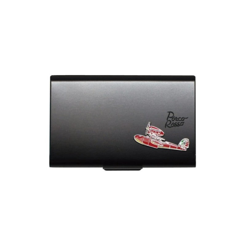 BOÎTE MÉTAL CARTE DE VISITE NOIRE AVEC HYDRAVION - PORCO ROSSO