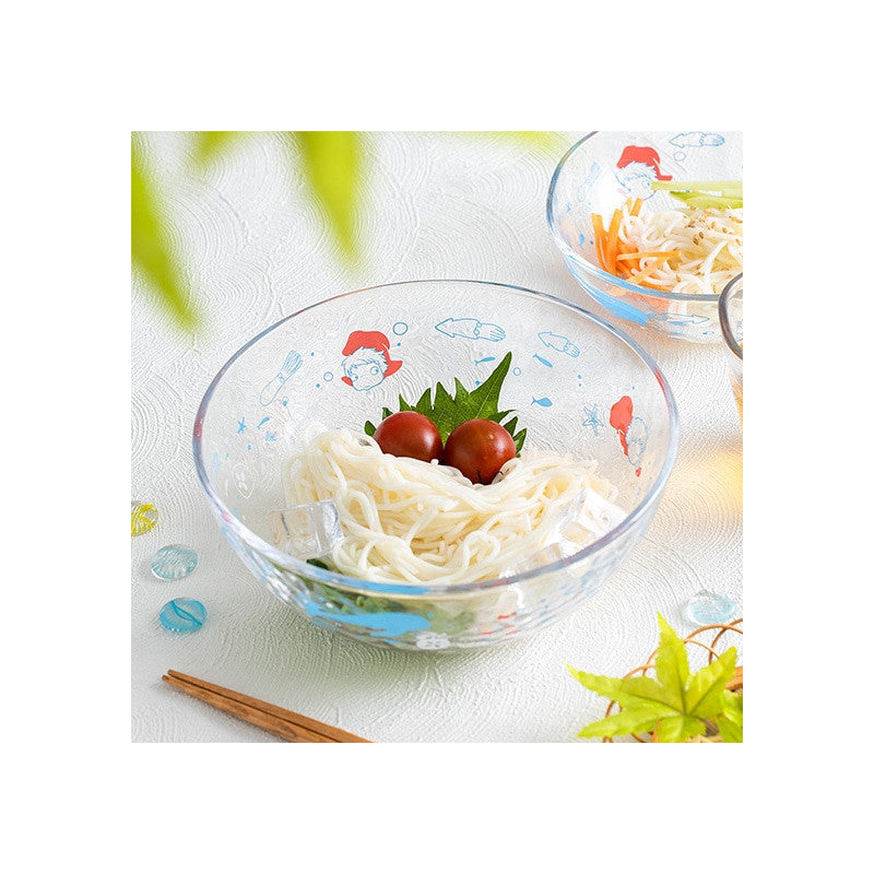 BOL TRANSPARENT 17CM PONYO SOUS LA MER - PONYO SUR LA FALAISE