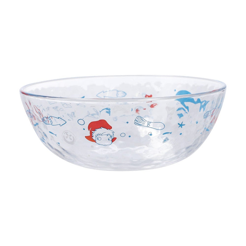 BOL TRANSPARENT 17CM PONYO SOUS LA MER - PONYO SUR LA FALAISE
