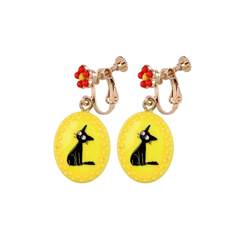 BOUCLES D’OREILLES À CLIPS FANTAISIE JAUNES JIJI - KIKI LA PETITE SOR