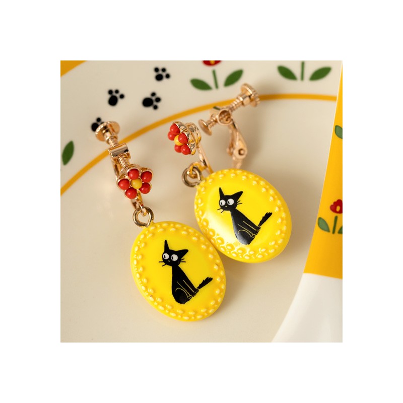 BOUCLES D’OREILLES À CLIPS FANTAISIE JAUNES JIJI - KIKI LA PETITE SOR