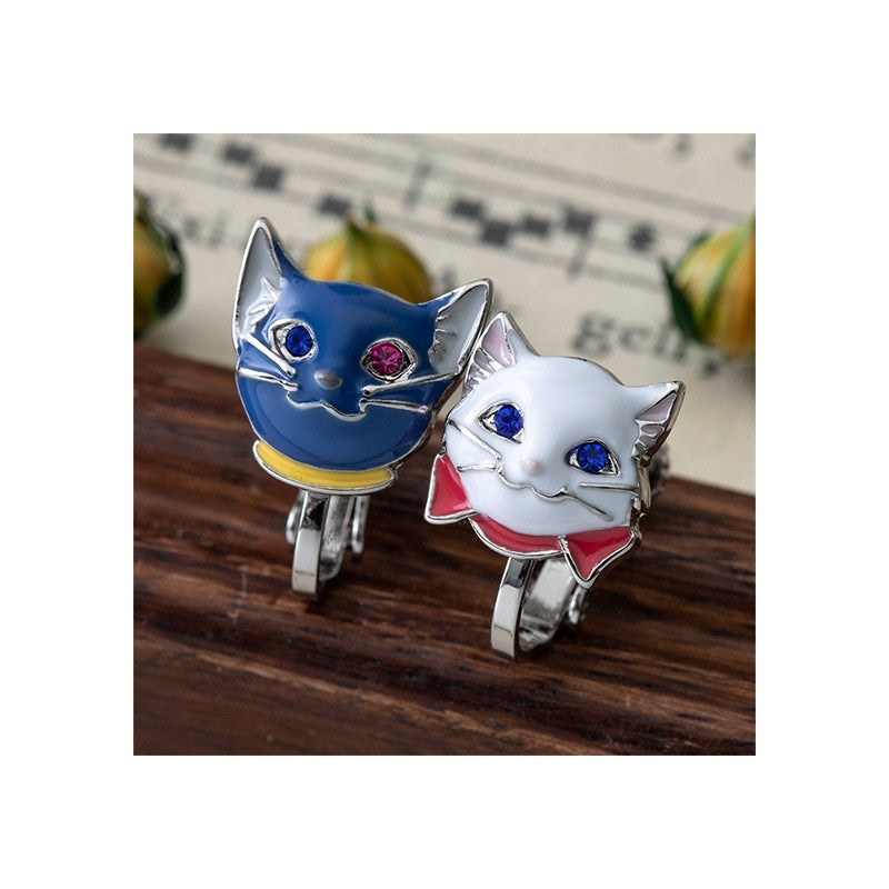 BOUCLES D’OREILLES À CLIPS YUKI & LUNE - LE ROYAUME DES CHATS