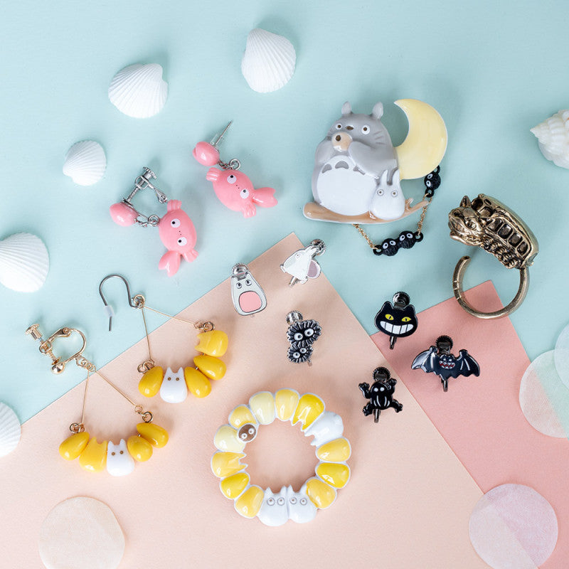 BOUCLES D’OREILLES CLIP GÉNÉRIQUE TOTORO SET DE 6 - MON VOISIN TOTORO