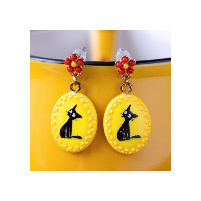 BOUCLES D’OREILLES FANTAISIE JAUNES JIJI - KIKI LA PETITE SORCIÈRE