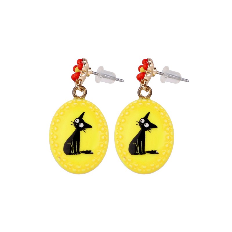 BOUCLES D’OREILLES FANTAISIE JAUNES JIJI - KIKI LA PETITE SORCIÈRE