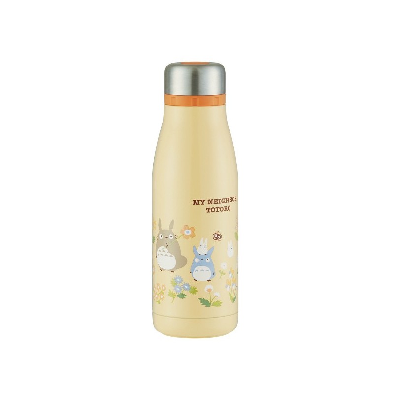 BOUTEILLE METAL COMPACT ONE PUSH TOTORO FLEURS - MON VOISIN TOTORO
