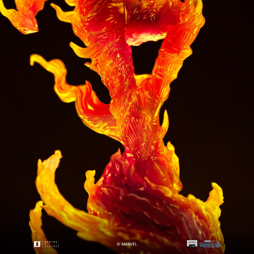 Iron Studios - Art Scale 1/10 - Marvel - The Fantastic Four: First Steps - Human Torch Statue 21cm
