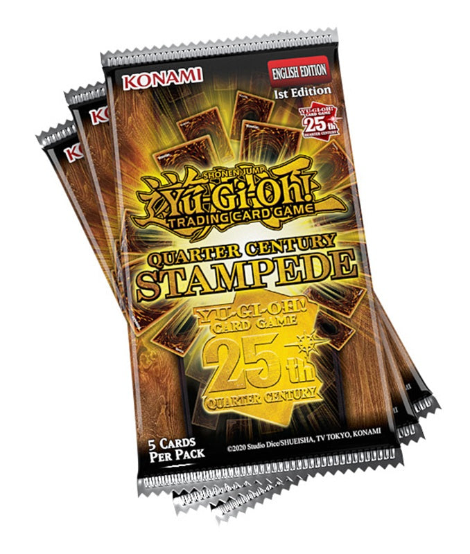 Yu-Gi-Oh! TCG - Quarter Century Stampede Booster 3-Pack (Cardboard Tuckbox) - flash vidéo