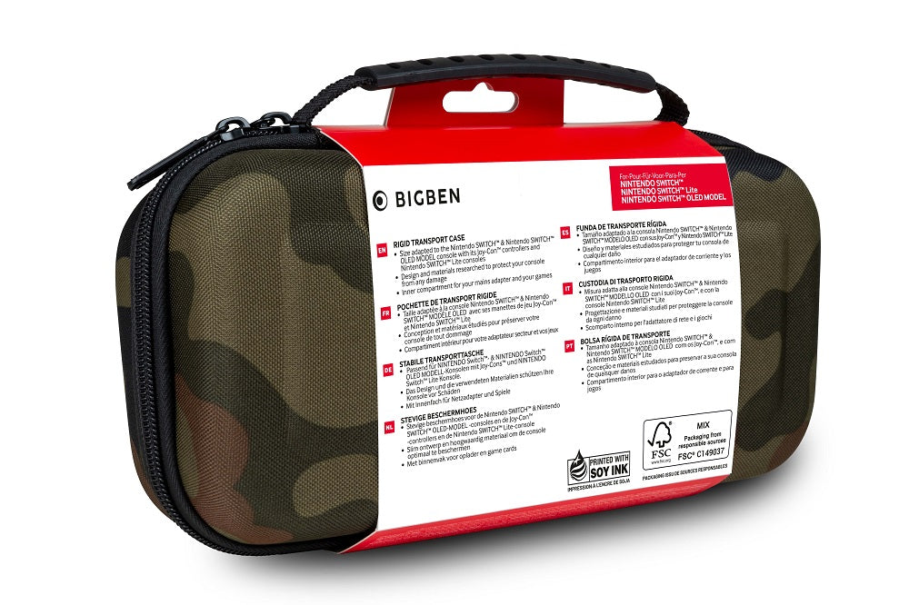 Big Ben - Pochette de transport Camo Taille L pour Switch, Switch Lite et Switch OLED