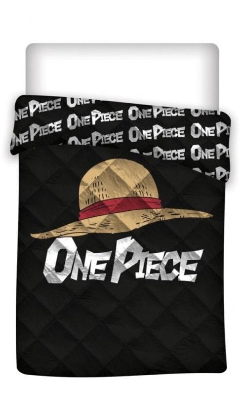 One Piece - Housse de couette en quilt polyester Chapeau de Paille (140x200cm)
