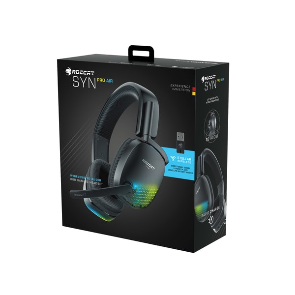 Turtlebeach - Casque de jeu sans fil Audio 3D RGB Syn Pro Air pour PC, PlayStation, Nintendo Switch et mobile - flash vidéo