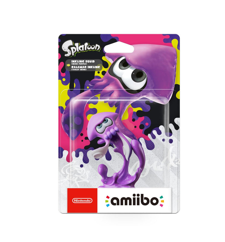 Amiibo Inklink Squid Neon Purple - Splatoon Collection
