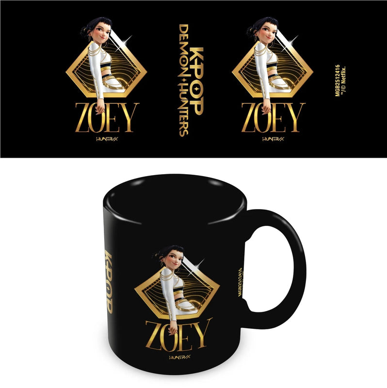 KPop Demon Hunters - Mug noir Zoey dorée 325ml