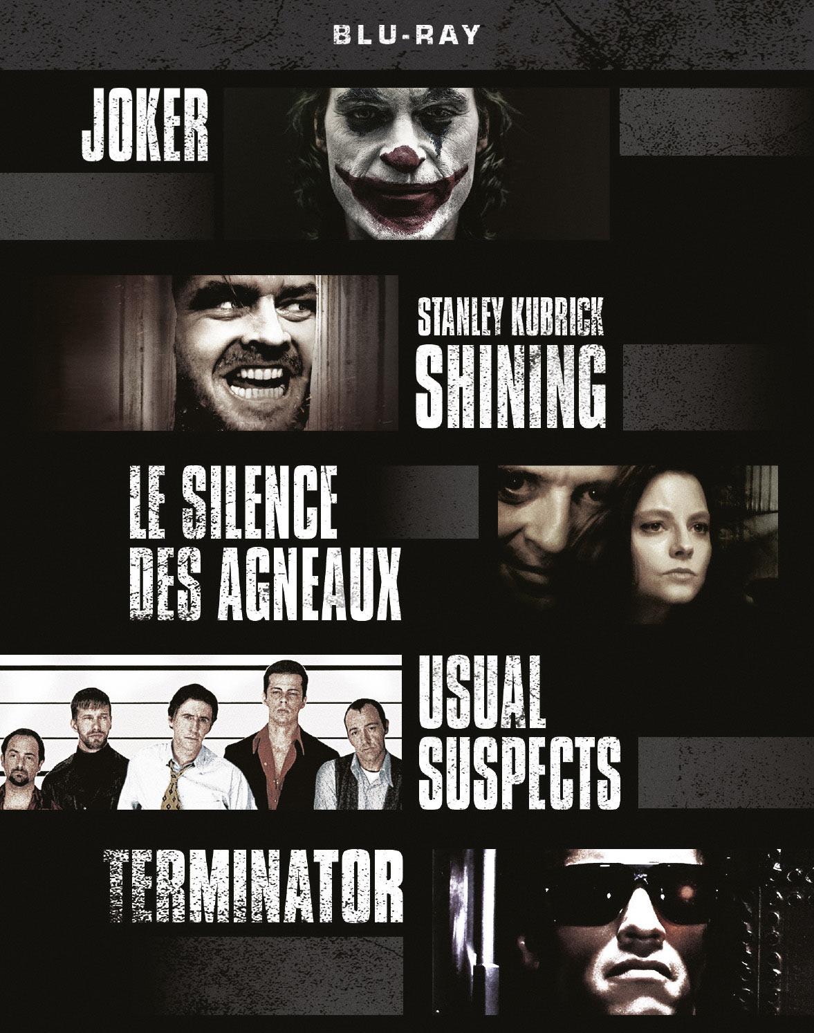 Coffret : Joker + Shining + Le Silence des agneaux + Usual Suspects + Terminator [Blu-ray]