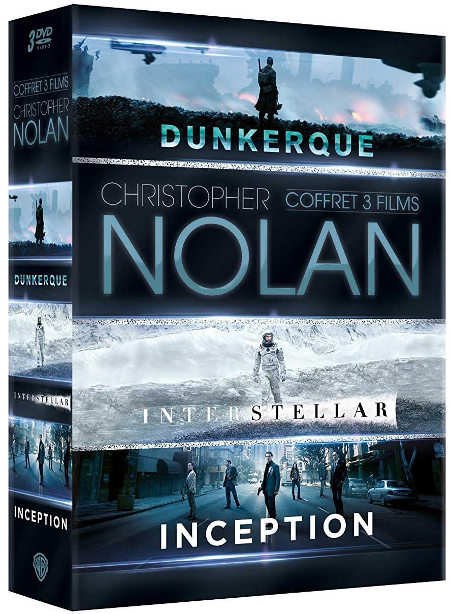 Christopher Nolan - Coffret 3 films : Inception + Interstellar + Dunkerque [DVD]
