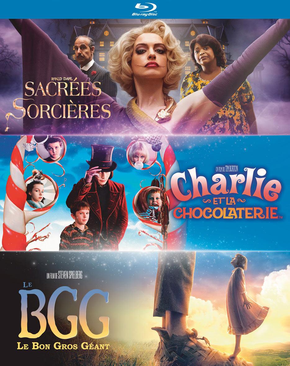 Sacrées sorcières + Charlie et la chocolaterie + Le Bon Gros Géant [Blu-ray]
