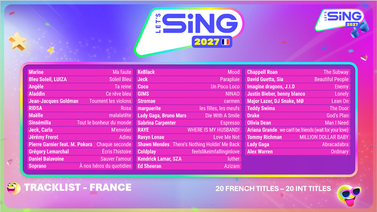 Let's Sing 2027 - Hits français et internationaux