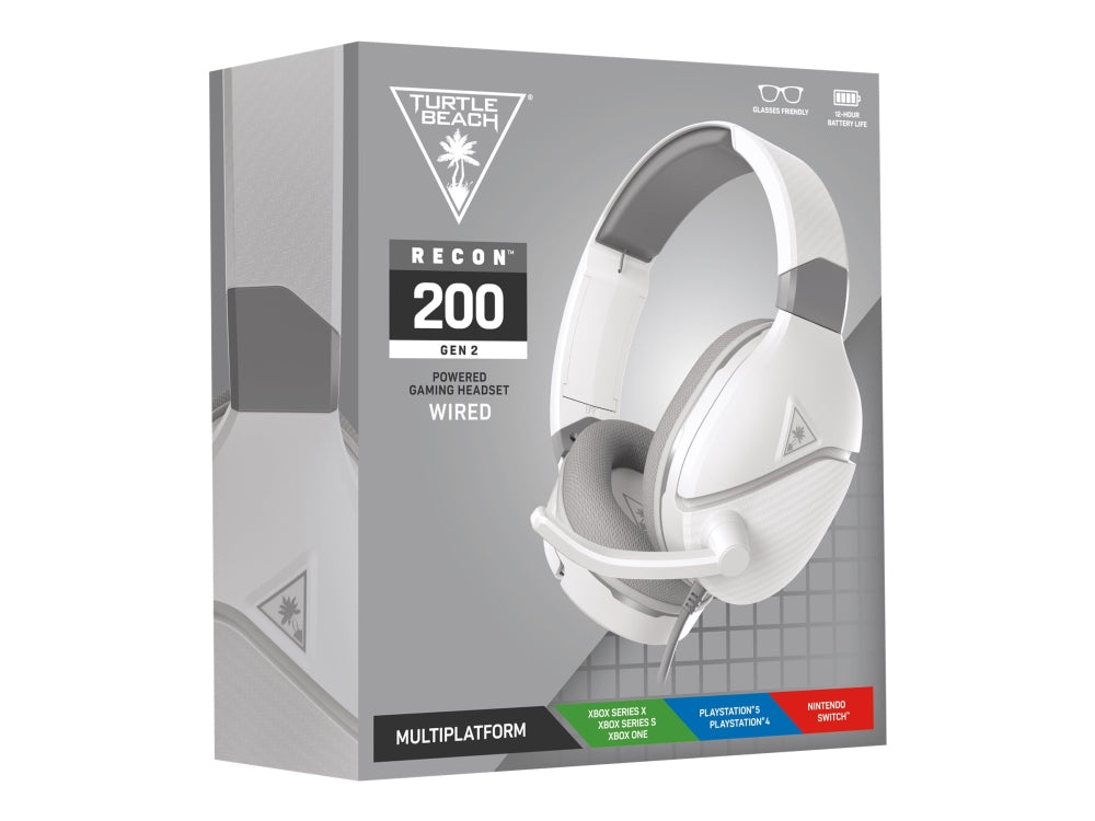 Turtle Beach - Casque de jeu sans fil Recon 200 Gen 2 Blanc pour PS5, PS4, Xbox Series X|S, Xbox One et Switch - flash vidéo