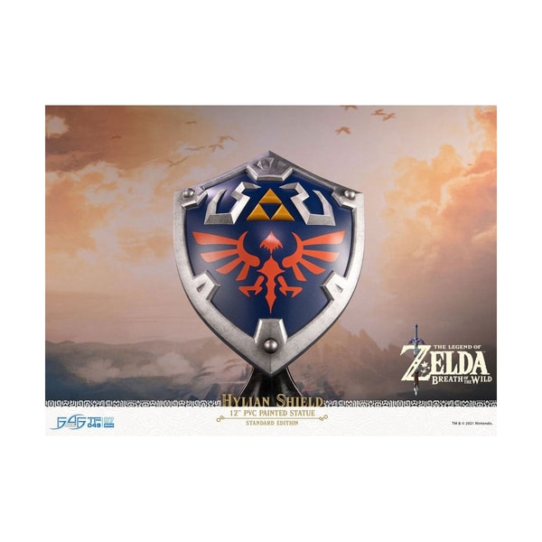 First 4 Figures - The Legend of Zelda : Breath of the Wild - Bouclier Hylien Statue Edition Standard 29cm - flash vidéo