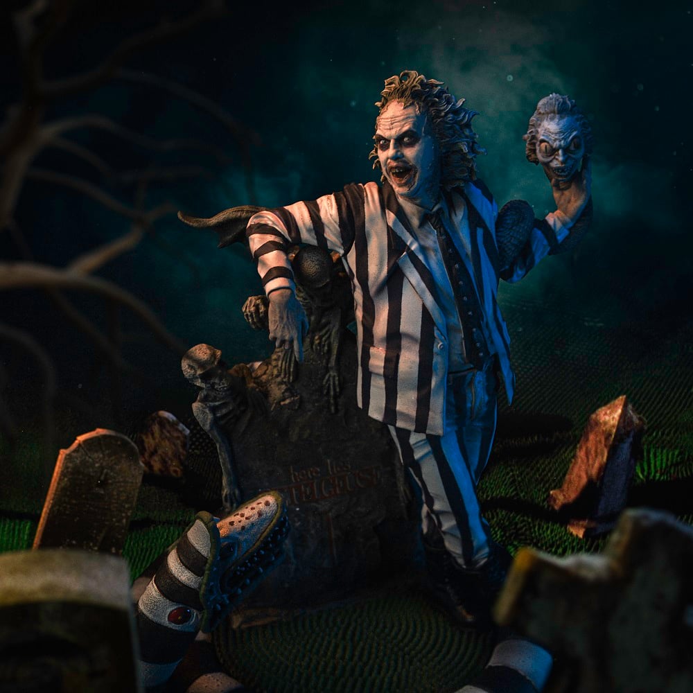 Iron Studios - Art Scale 1/10 - Beetlejuice Beetlejuice - Beetlejuice Statue 18cm - flash vidéo