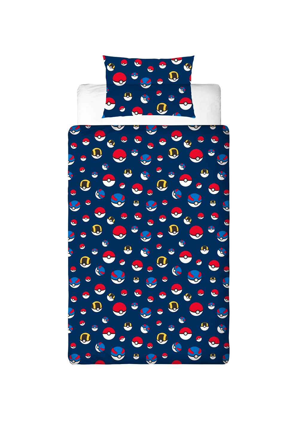 Pokémon - Parure de lit en microfibre Pikachu et Starter 1G VI (140x200cm + 63x63cm) - flash vidéo