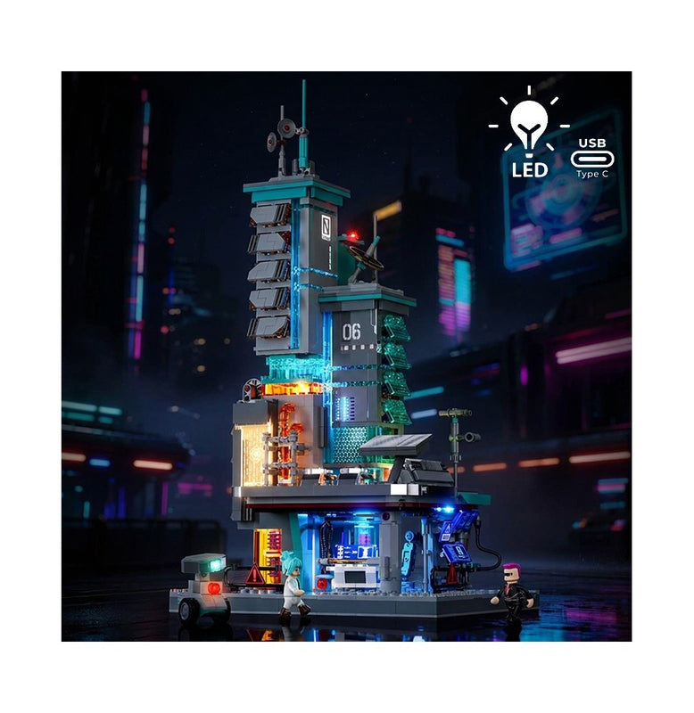 Lumibricks - Cyberpunk Neoncity - Station Neon Tech