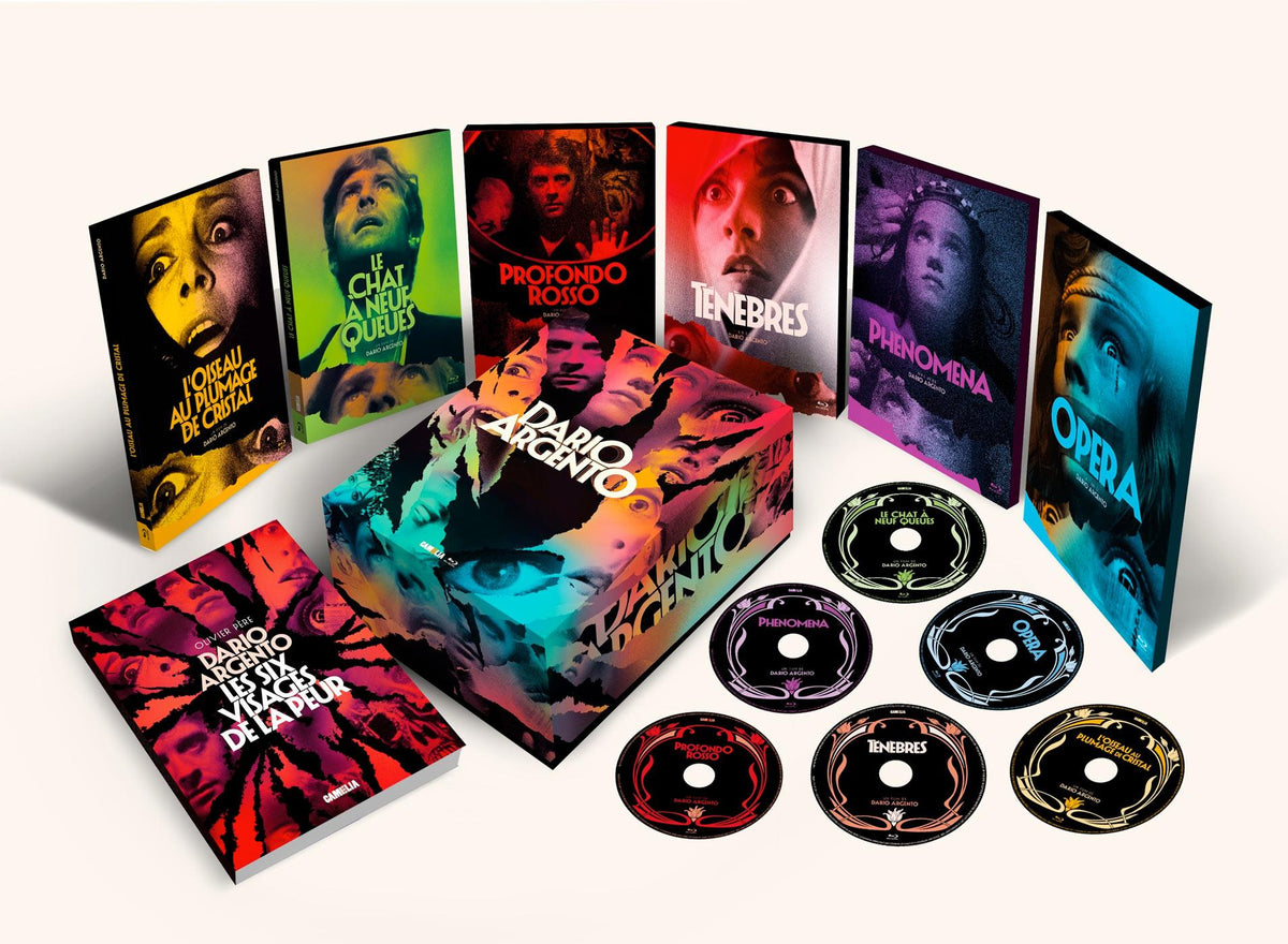 Dario Argento - Coffret : Phenomena + Profondo rosso + L'Oiseau au plumage de cristal + Ténèbres + Le Chat à neuf queues + Opera + Dario Argento, soupirs dans un corridor lointain [Blu-ray]
