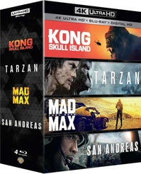 Kong : Skull Island + Tarzan + Mad Max : Fury Road + San Andreas [4K Ultra HD]