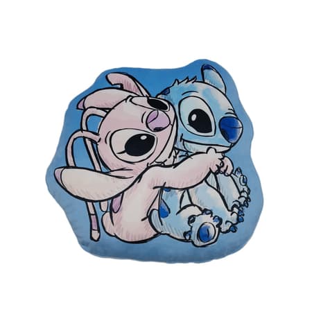 Disney - Lilo et Stitch - Coussin en Velboa en forme de Stitch et Angel 40cm - flash vidéo