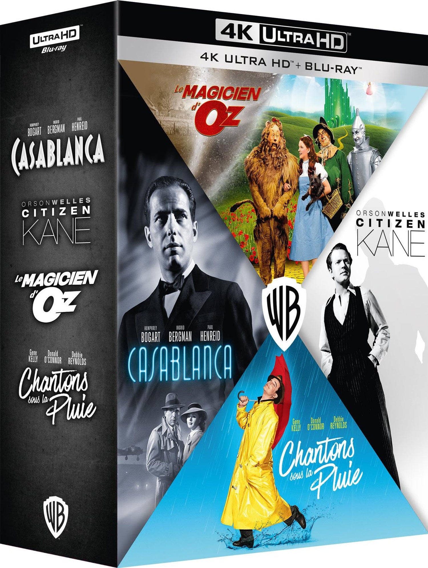 Coffret : Casablanca + Citizen Kane + Le Magicien d'Oz + Chantons sous la pluie [4K Ultra HD]