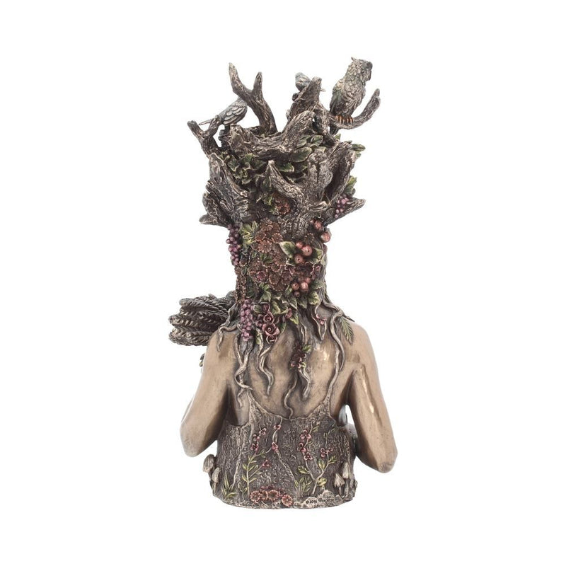Mother Earth - Buste couleur bronze de la Terre Mère Gaia 26cm