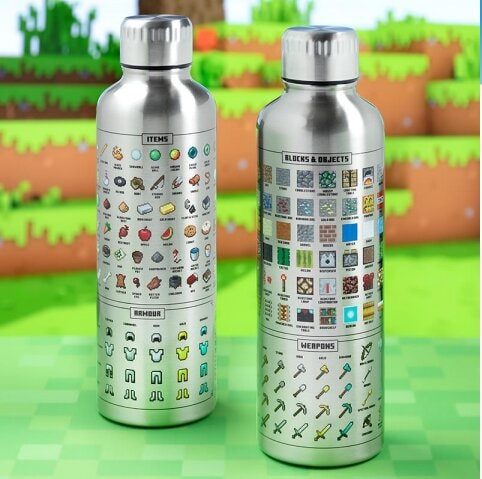 Mojang Studios - Bouteille d'eau en métal Minecraft 500ml - flash vidéo