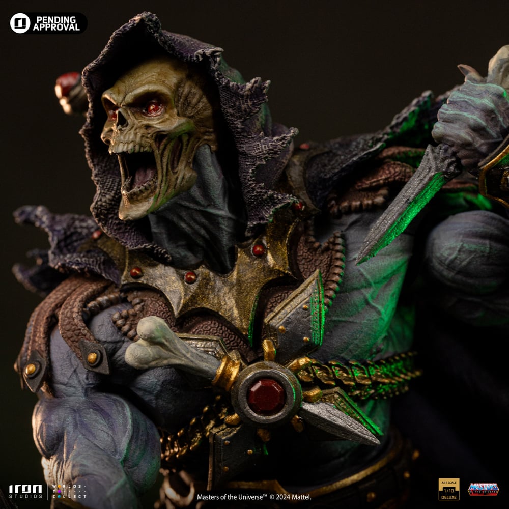 Iron Studios - Deluxe Art Scale 1/10 - Les Maîtres de l'univers - Skeletor Unleashed Statue 23cm - flash vidéo
