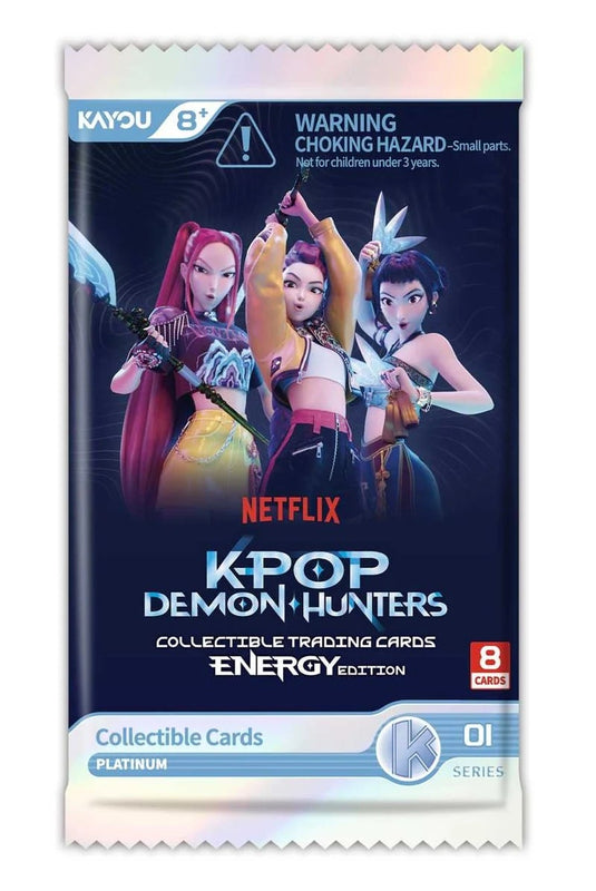 K-Pop Demon Hunters Collectible Trading Cards - Energy Edition - Présentoir de 12 packs de booster métallisés Série B1