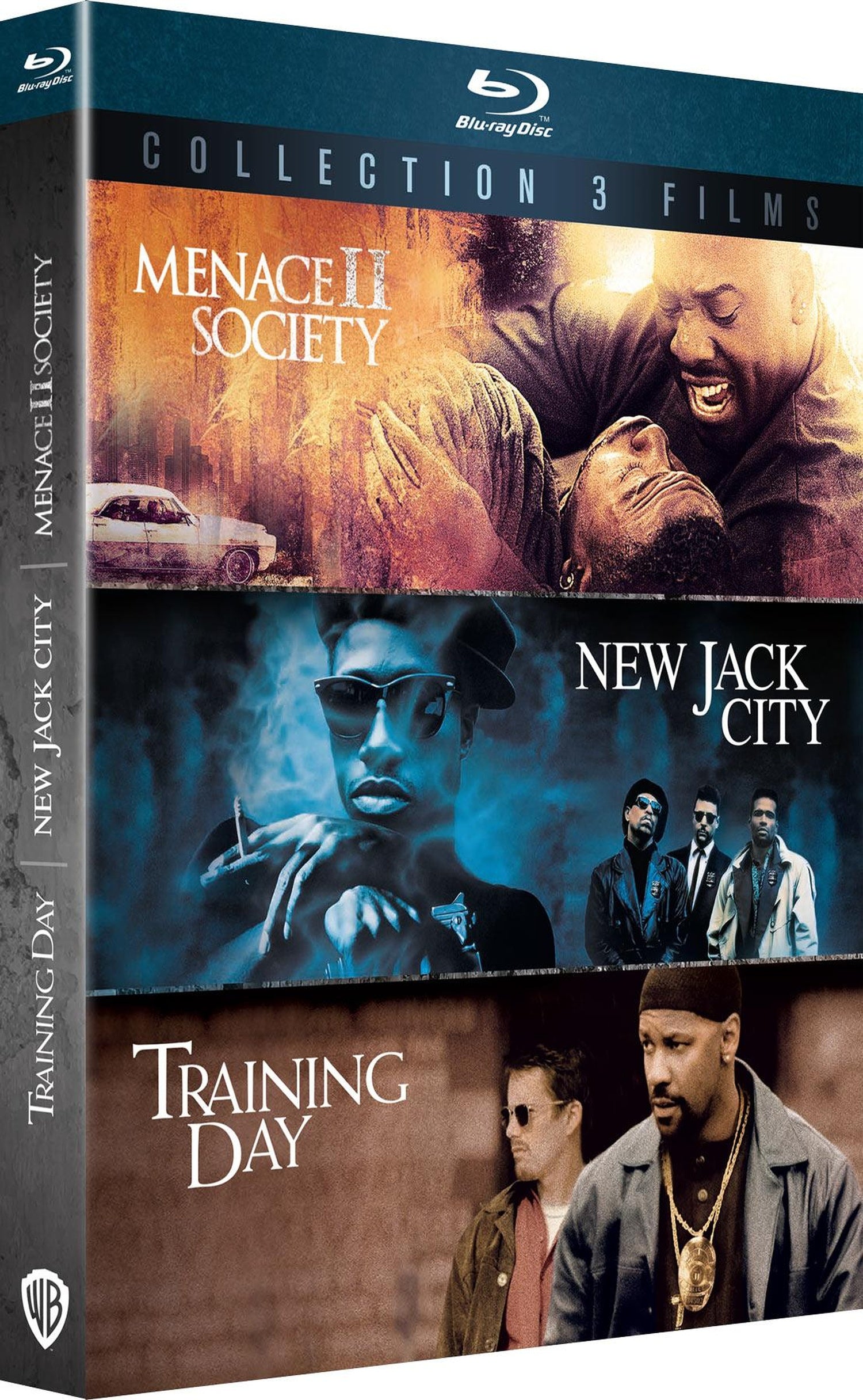 Movies from the Hood - Coffret : Menace II Society + New Jack City + Training Day [Blu-ray]