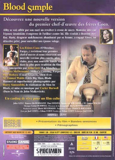 Blood Simple (Sang pour sang) [DVD]
